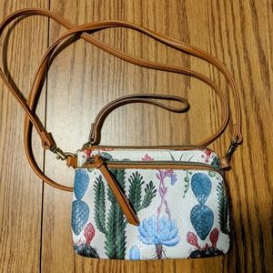 Crossbody Bag/Wristlet with Unique Cactus Design
